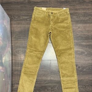 Levi's Olive Skinny Corduroy Pants